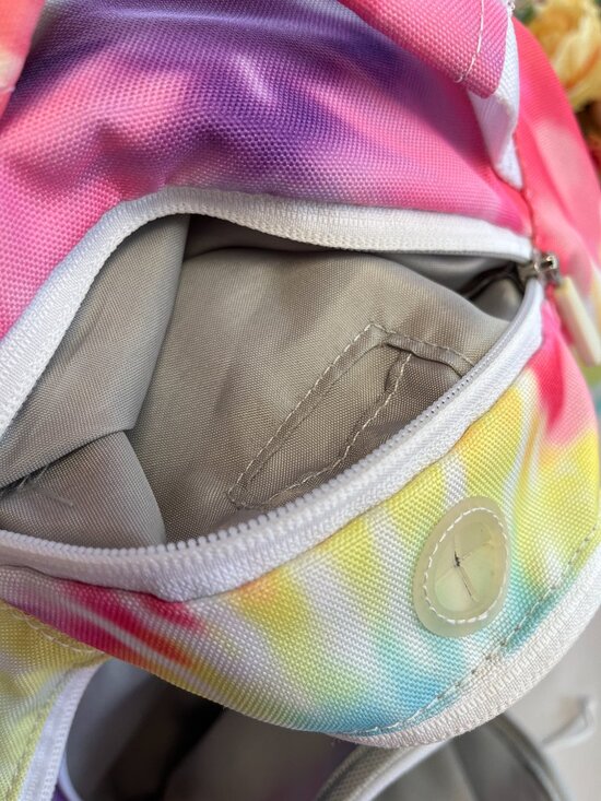 PB Teen Tie Dye Backpack Pastel Rainbow School Travel Book Bag Adjustable main image 7